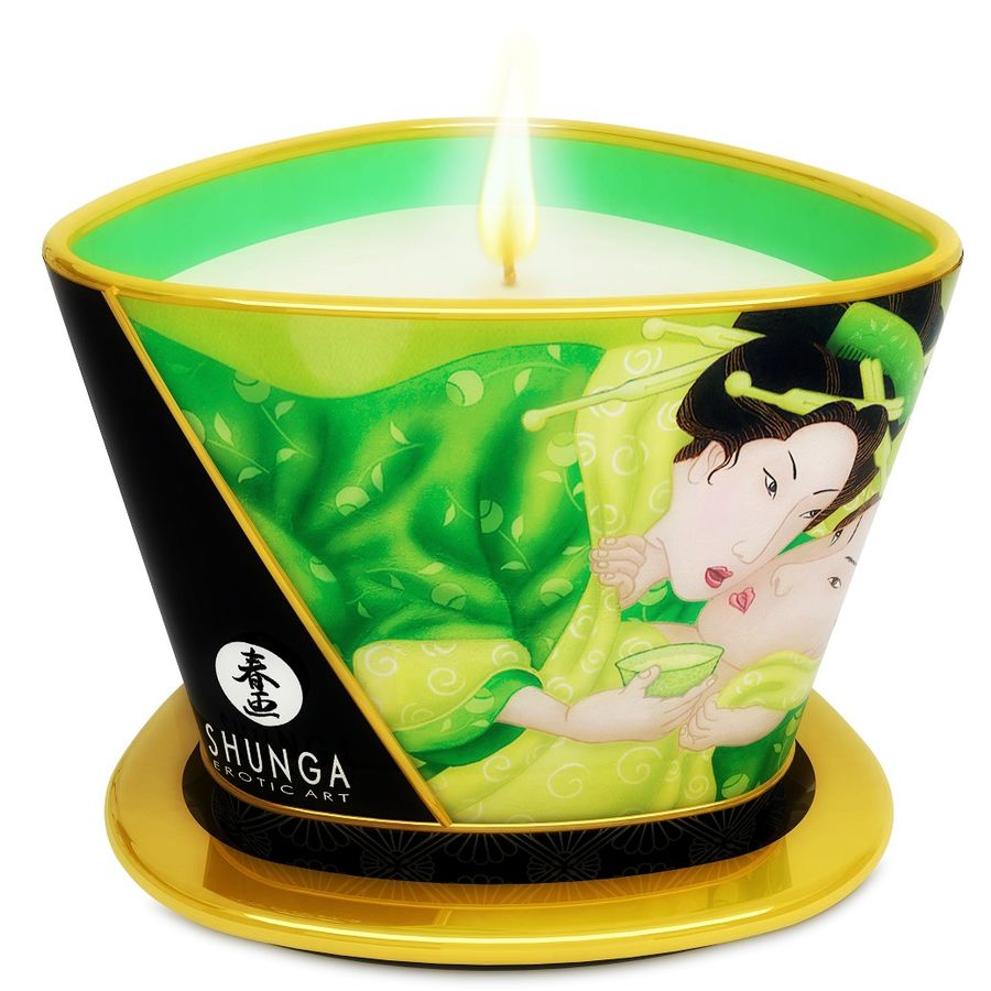 SHUNGA - BOUGIE DE MASSAGE THÉ VERT 170 ML