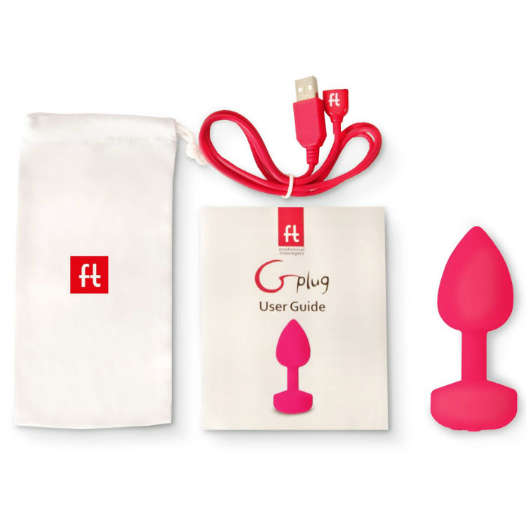 VIBRATEUR ANAL RECHARGEABLE FUNTOYS GPLUG GRAND ROSE NÉON 3.9CM