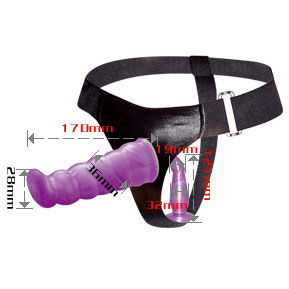 HARNAIS ANAL ET VAGINAL FEMME LILAS GPOINT 17 CM
