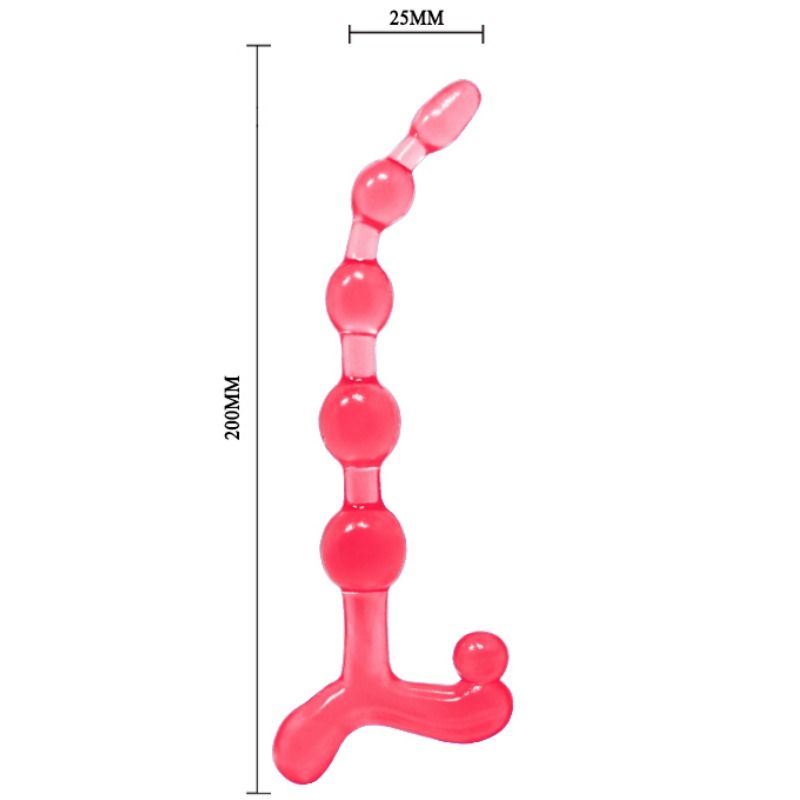 BALLES ANAL BENDY TWIST ROUGE