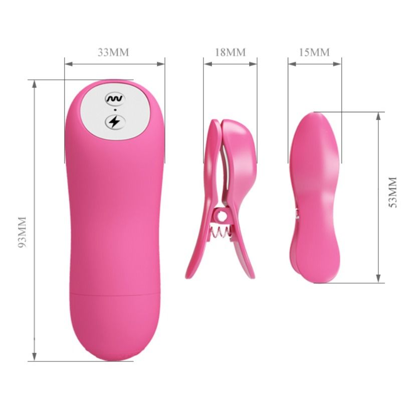 PINCES TÉTONS ÉLECTROCHOC FUCHSIA