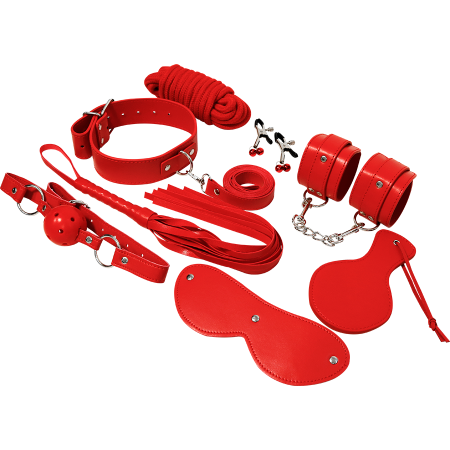 KIT FÉTICHE BDSM SÉRIE ROUGE