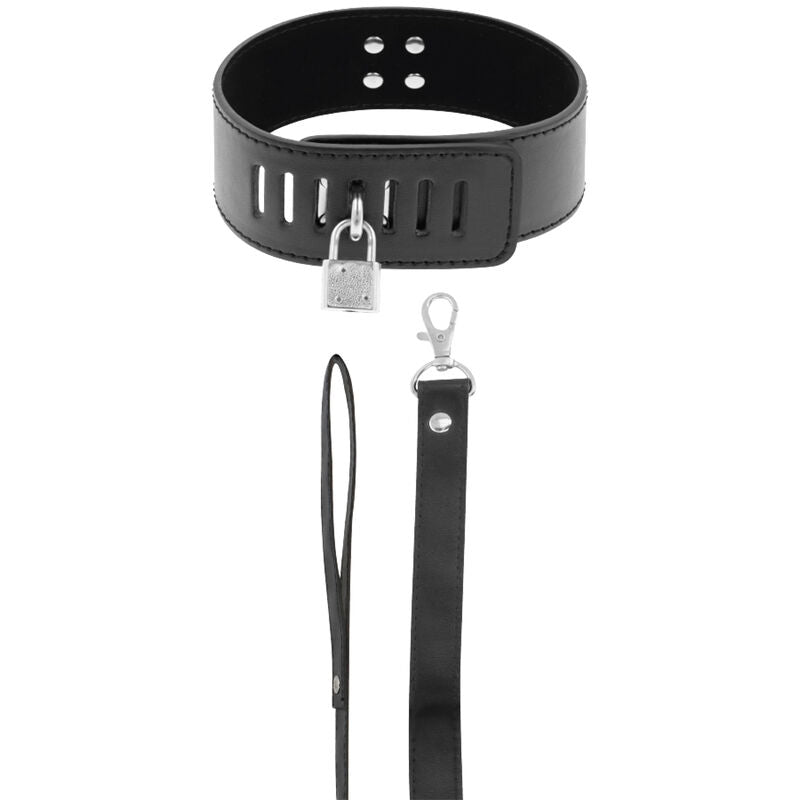 COLLIER AVEC SERRURE NOIRE