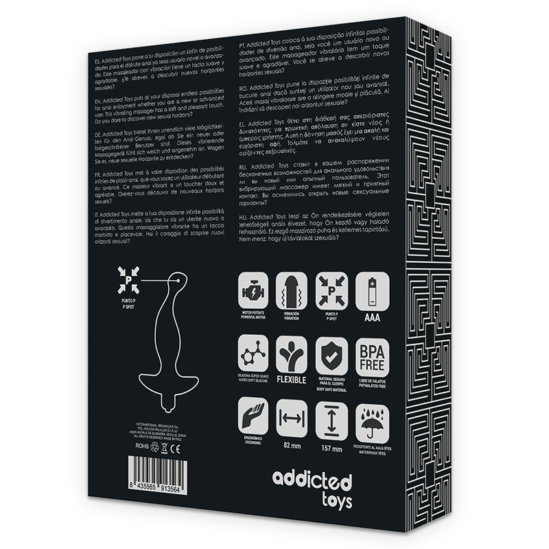 PLUG ANAL AVEC VIBRATION NOIR MODÈLE 1