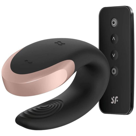 SATISFYER - VIBROMASSEUR DOUBLE LOVE LUXURY PARTNER NOIR
