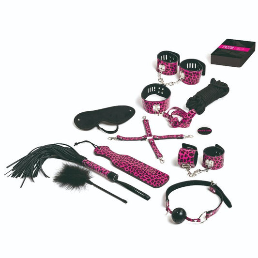 SET 13 ACCESSOIRES DE BONDAGE MAGENTA