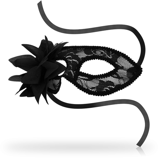MASQUE DENTELLE NOIR ET FLEUR