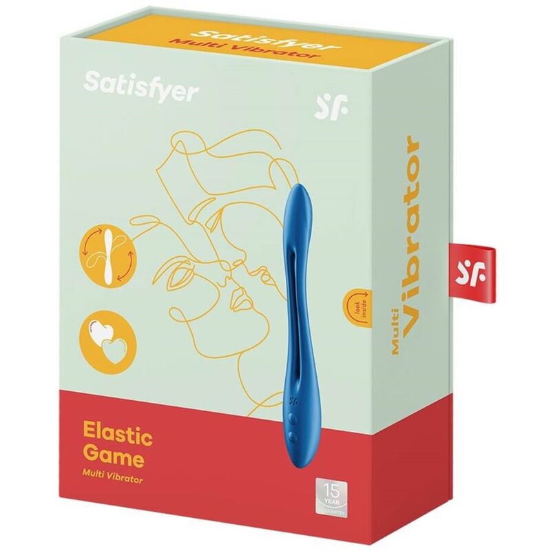 SATISFYER - VIBROMASSEUR "ÉLASTIQUE GAME" BLEU