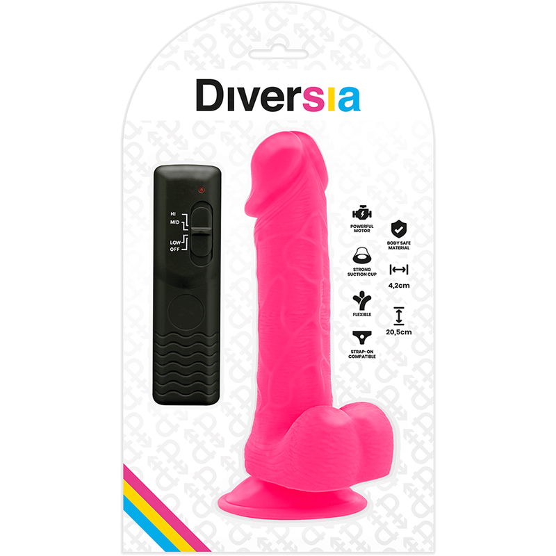 DIVERSIA - DILDO VIBRANT FLEXIBLE ROSE