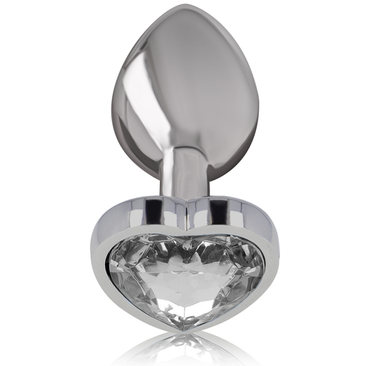 PLUG ANAL MÉTAL ALUMINIUM COEUR BLANC TAILLE M
