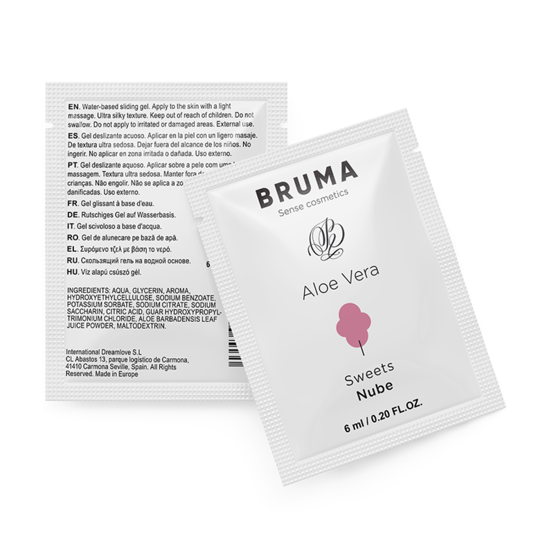 BRUMA - GEL LUBRIFIANT À L''ALOE VERA SAVEUR BONBONS 6 ML