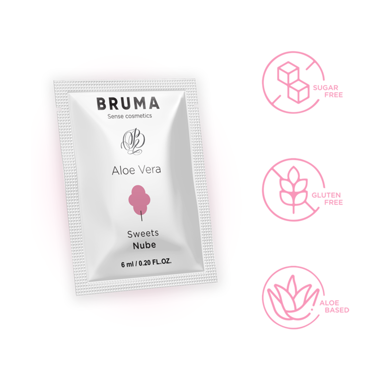 BRUMA - GEL LUBRIFIANT À L''ALOE VERA SAVEUR BONBONS 6 ML