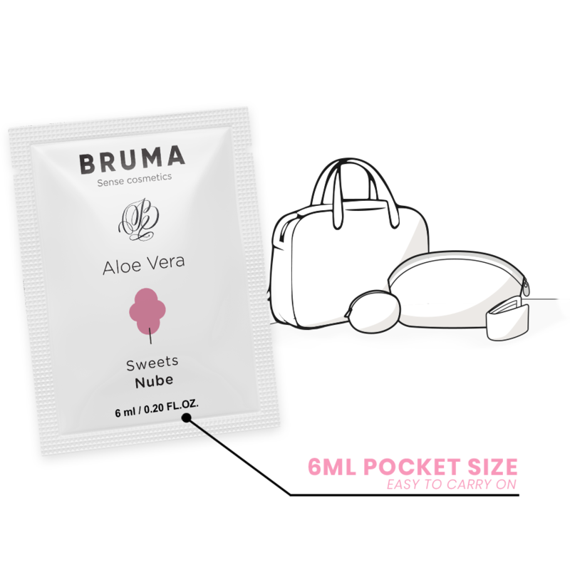 BRUMA - GEL LUBRIFIANT À L''ALOE VERA SAVEUR BONBONS 6 ML