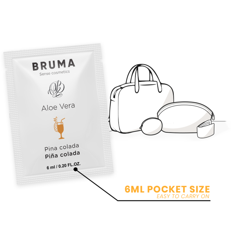 BRUMA - GEL LUBRIFIANT À L'ALOE VERA SAVEUR PINA COLADA 6 ML