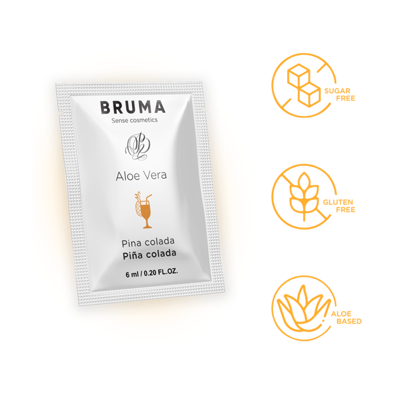 BRUMA - GEL LUBRIFIANT À L'ALOE VERA SAVEUR PINA COLADA 6 ML