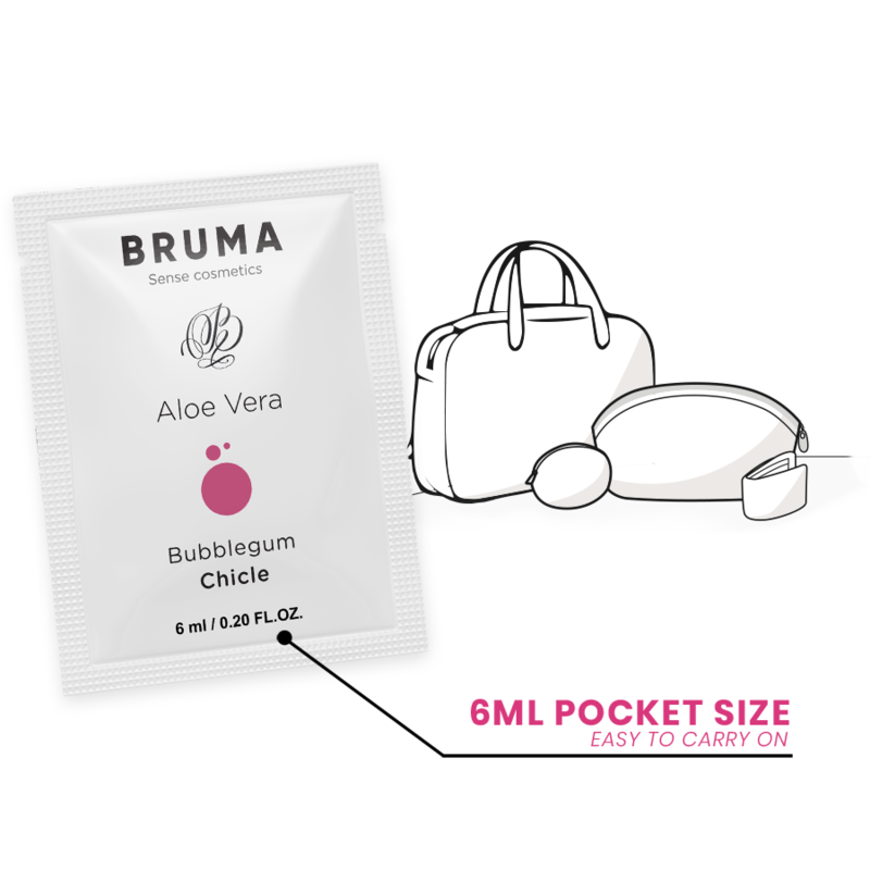 BRUMA - GEL LUBRIFIANT À L'ALOE VERA SAVEUR BUBBLEGUM 6 ML