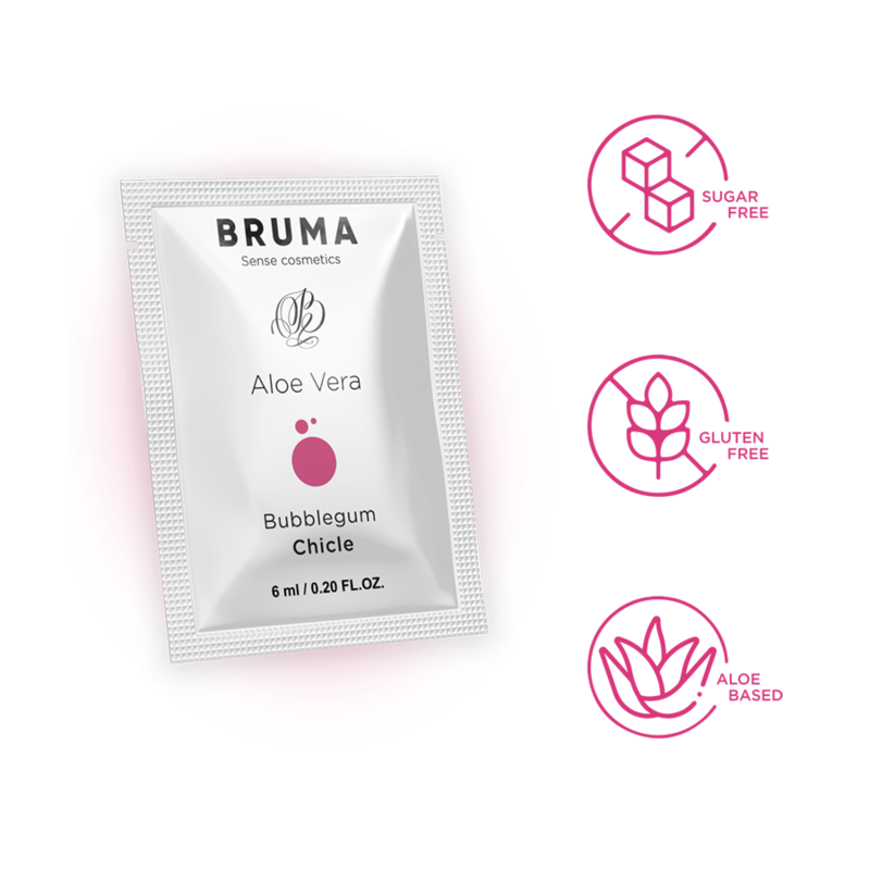 BRUMA - GEL LUBRIFIANT À L'ALOE VERA SAVEUR BUBBLEGUM 6 ML
