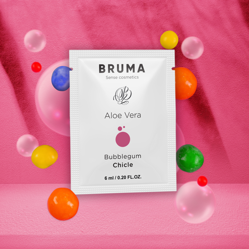 BRUMA - GEL LUBRIFIANT À L'ALOE VERA SAVEUR BUBBLEGUM 6 ML
