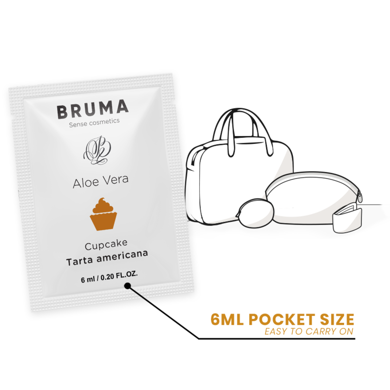 BRUMA - GEL LUBRIFIANT À L'ALOE VERA SAVEUR CUPCAKE 6 ML