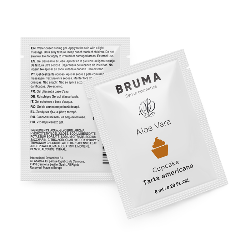 BRUMA - GEL LUBRIFIANT À L'ALOE VERA SAVEUR CUPCAKE 6 ML