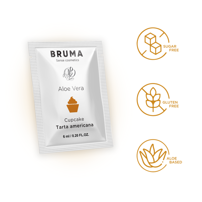 BRUMA - GEL LUBRIFIANT À L'ALOE VERA SAVEUR CUPCAKE 6 ML