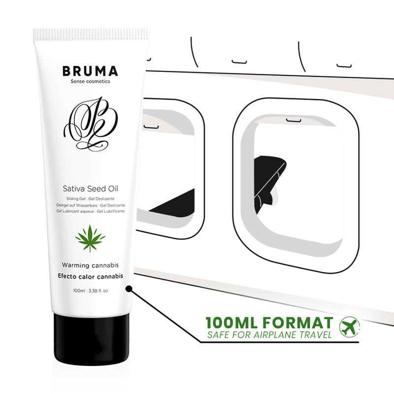 BRUMA - GEL LUBRIFIANT A L'ALOE VERA EFFET CHALEUR SAVEUR CANNABIS 100 ML