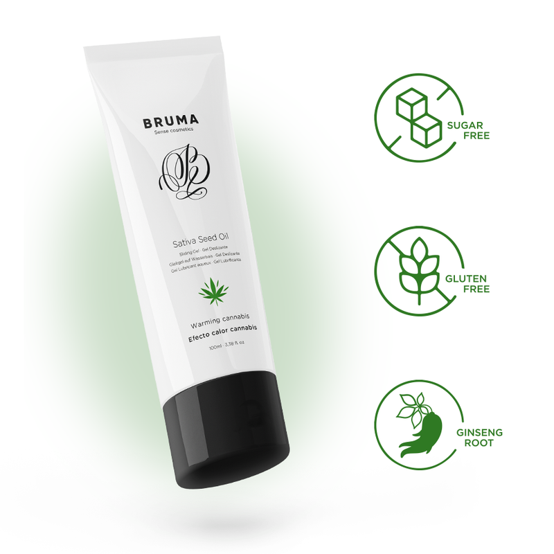 BRUMA - GEL LUBRIFIANT A L'ALOE VERA EFFET CHALEUR SAVEUR CANNABIS 100 ML