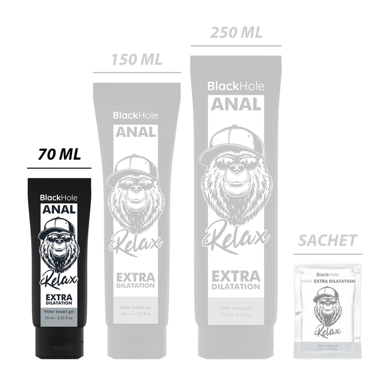 BLACK HOLE - GEL A BASE D'EAU DILATATION ANALE 70 ML