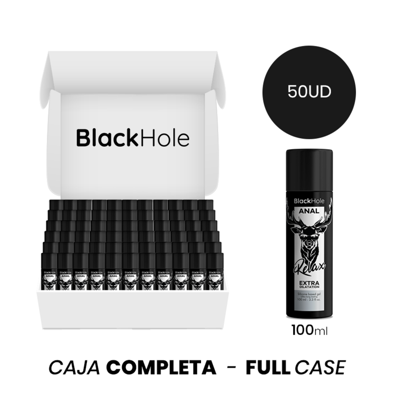 BLACK HOLE - 150 UNITÉS - GEL À BASE DE SILICONE DILATATION ANALE 100 ML