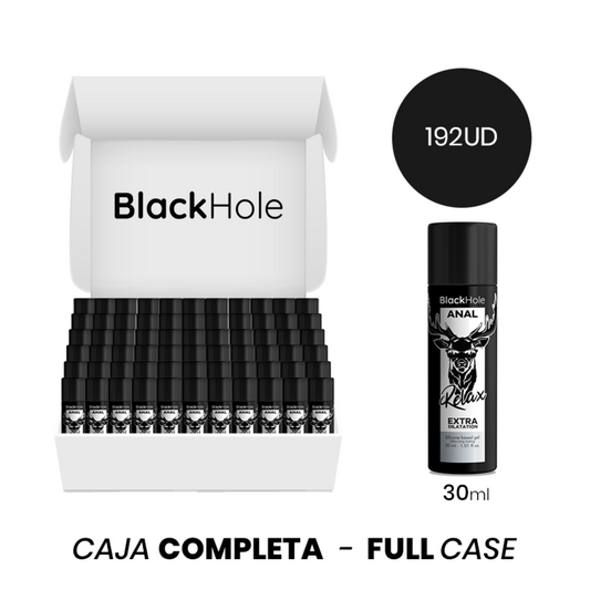 BLACK HOLE - 192 UNITÉS - DILATATION ANALE À BASE DE SILICONE 30 ML