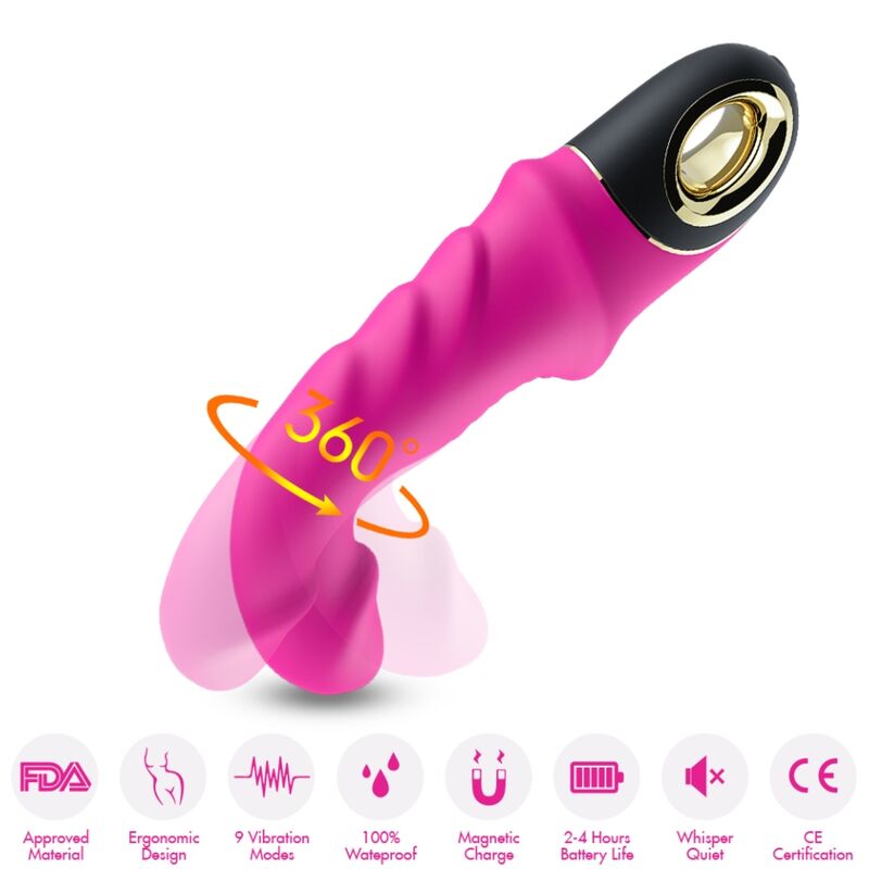 VIBROMASSEUR ROTATION FUCHSIA
