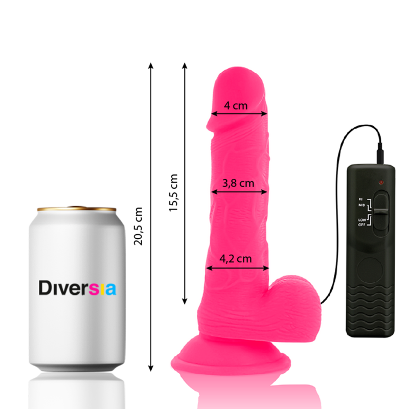 DIVERSIA - DILDO VIBRANT FLEXIBLE ROSE