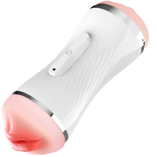MASTURBATEUR VIBRANT DOUBLE - VAGIN ET BOUCHE