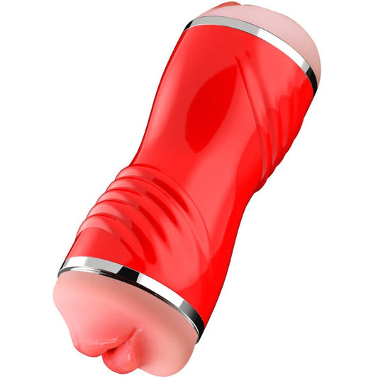MASTURBATEUR DOUBLE - VAGIN ET BOUCHE ROUGE