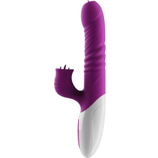 VIBROMASSEUR DOUBLE LANGUE ET EFFET CHALEUR VIOLET