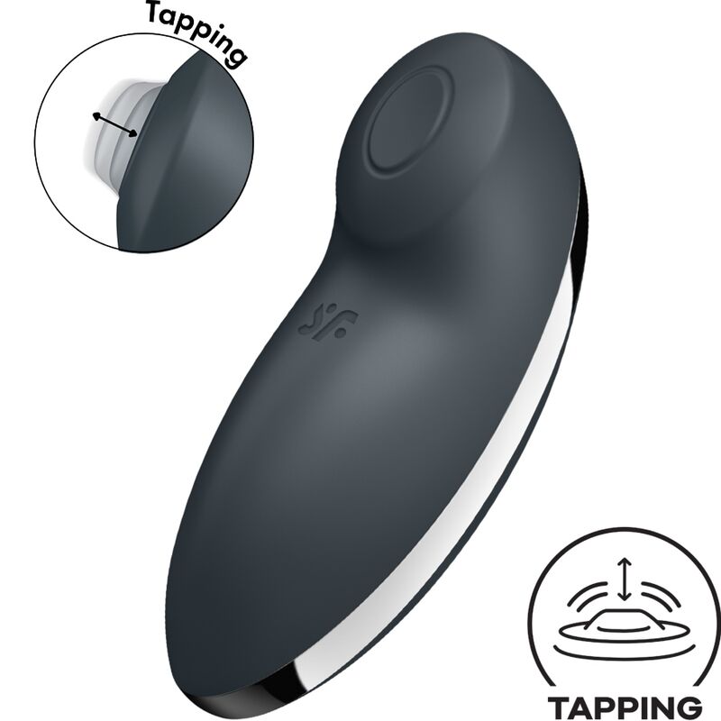 SATISFYER - STIMULATEUR "TAP & CLIMAX 2" GRIS
