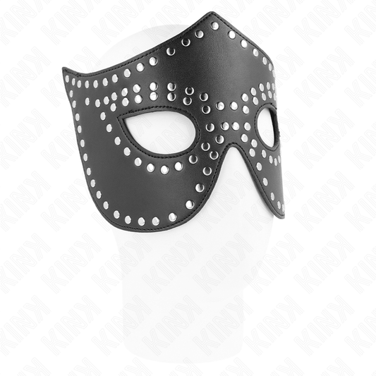 MASQUE EN CUIRETTE À RIVETS MODÈLE 2 30 x 12 CM