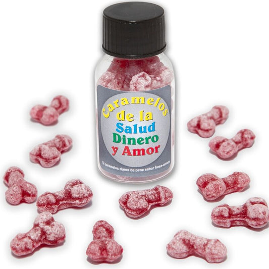 12 BONBONS FORME DE PÉNIS FRAISE/CERISE