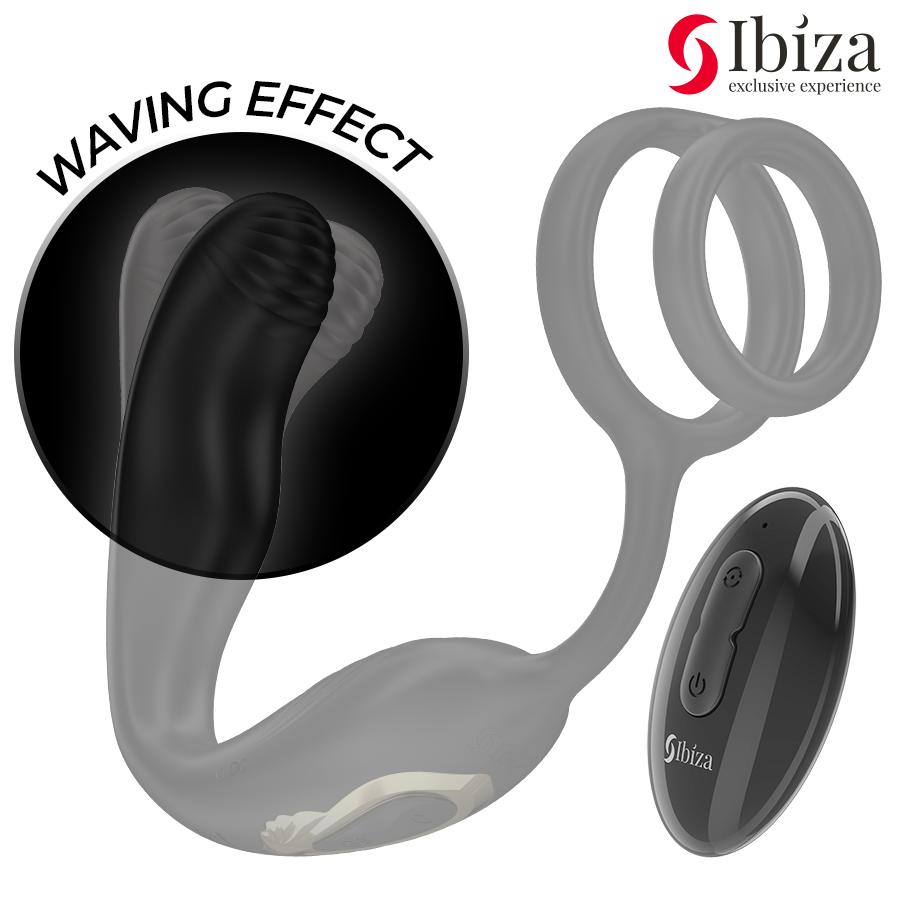IBIZA - WIGGLE PLUG ANAL ROTATIF AVEC ANNEAU VIBRANT