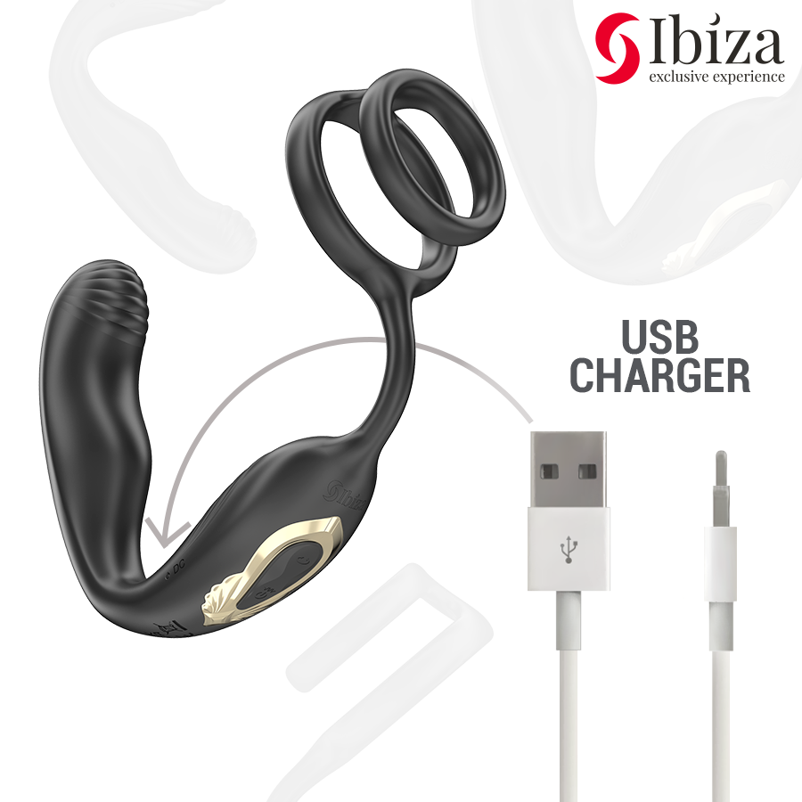 IBIZA - WIGGLE PLUG ANAL ROTATIF AVEC ANNEAU VIBRANT