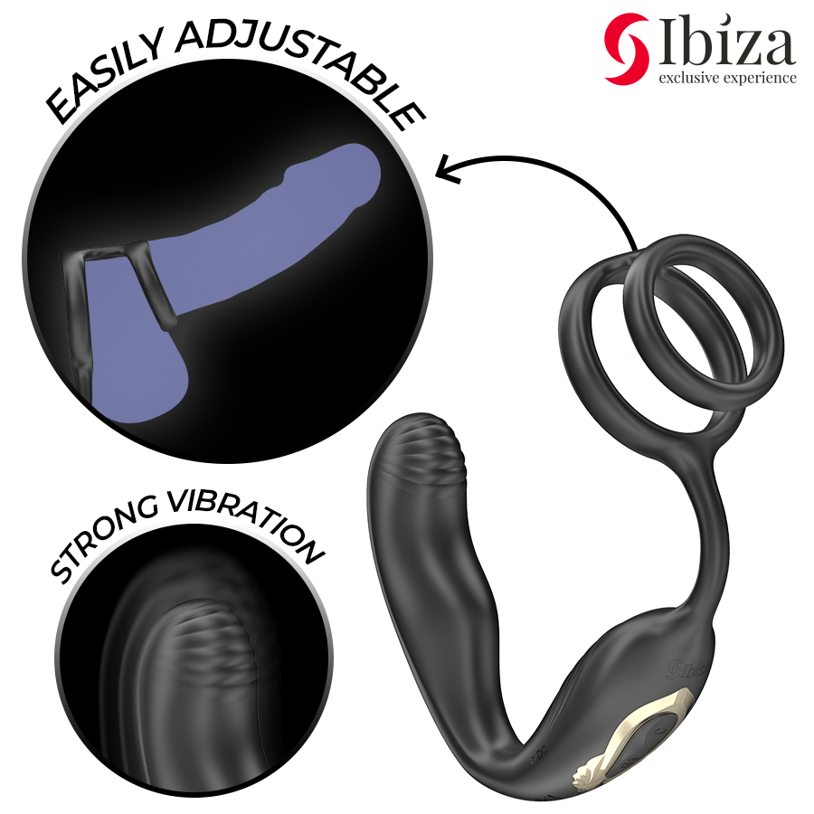 IBIZA - WIGGLE PLUG ANAL ROTATIF AVEC ANNEAU VIBRANT