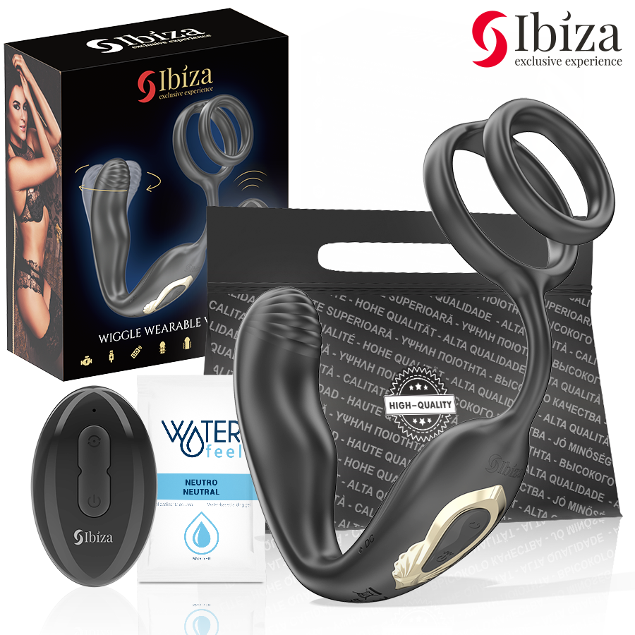 IBIZA - WIGGLE PLUG ANAL ROTATIF AVEC ANNEAU VIBRANT