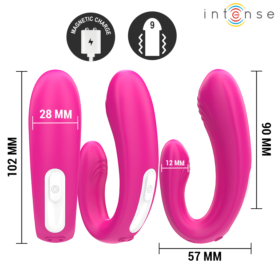 INTENSE - JANET DOUBLE STIMULATEUR ROSE