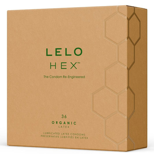 LELO - BOÎTE DE PRÉSERVATIFS HEX BIOLOGIQUES 36 UNITÉS