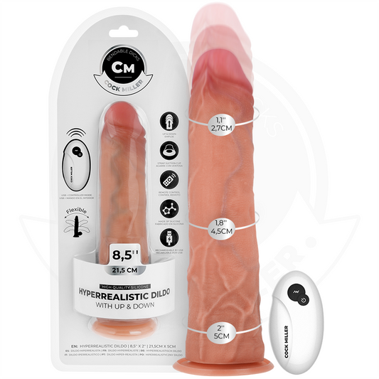 COCK MILLER - GODE HYPER-RÉALISTE À VENTOUSE ET À POUSSÉE 21,5CM