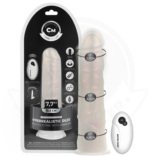 COCK MILLER - GODE AVEC LUMIÈRES ET VIBRATIONS 19,5 CM