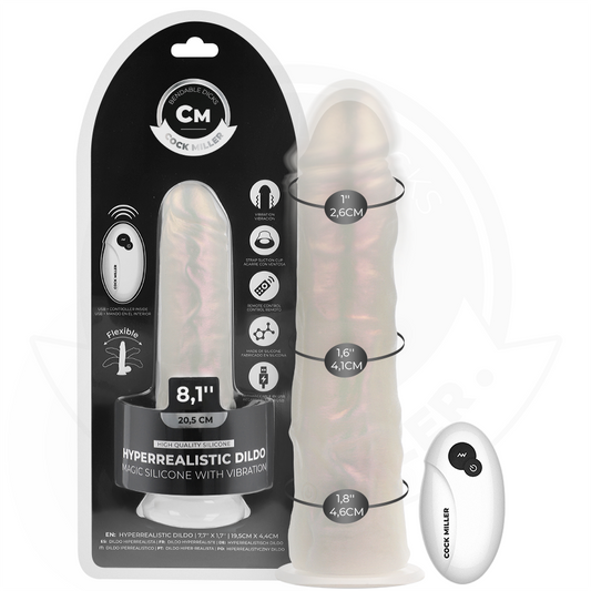 COCK MILLER - GODE AVEC LUMIÈRES ET VIBRATIONS 20,5 CM