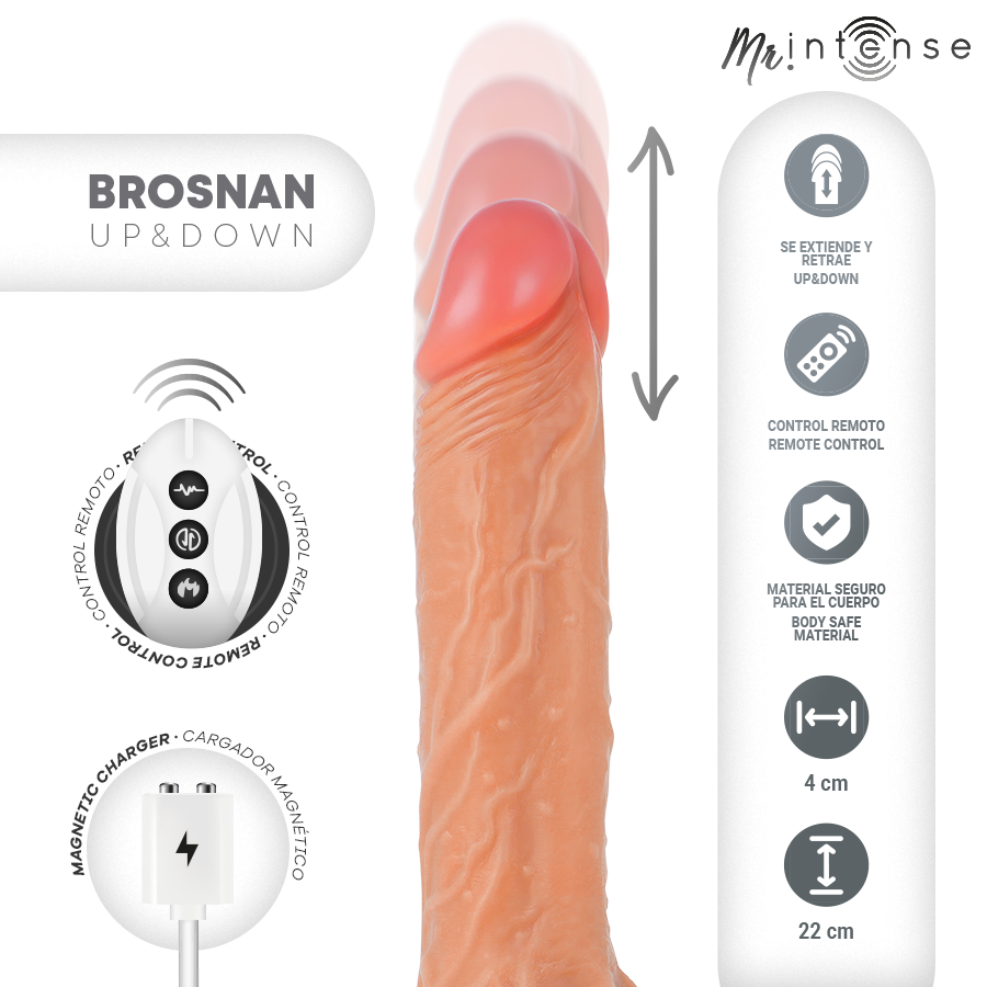 MR INTENSE - BROSNAN PÉNIS RÉALISTE À POUSSÉES