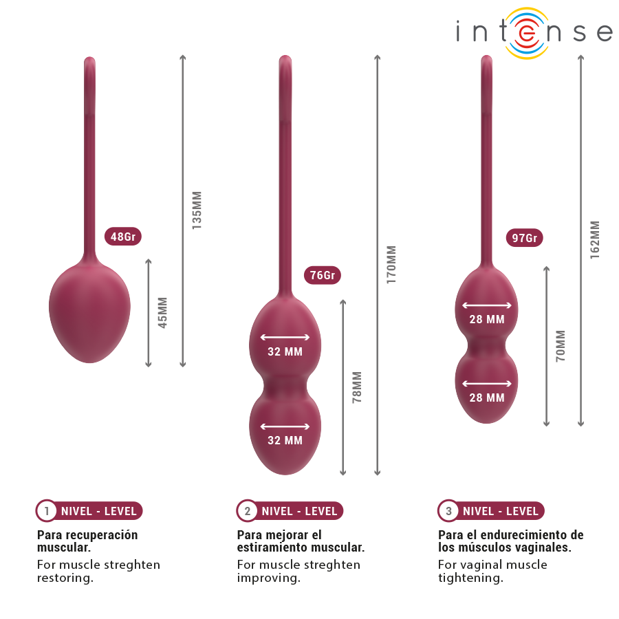 INTENSE - BOULES KEGEL CHARLI BORDEAUX