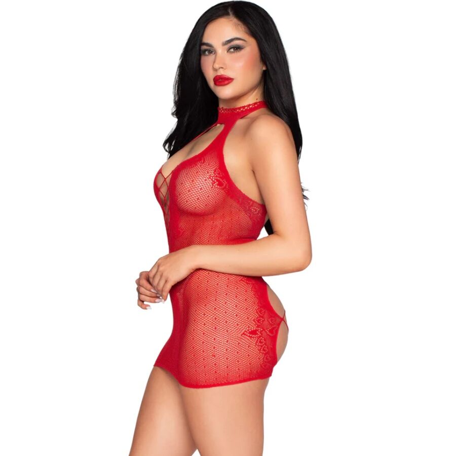 LEG AVENUE - ROBE DOS NU ROUGE - TAILLE UNIQUE